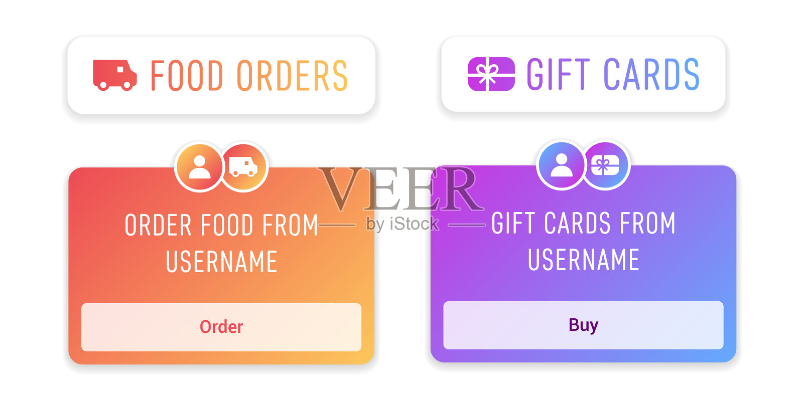 社交媒体的贴纸图标素材