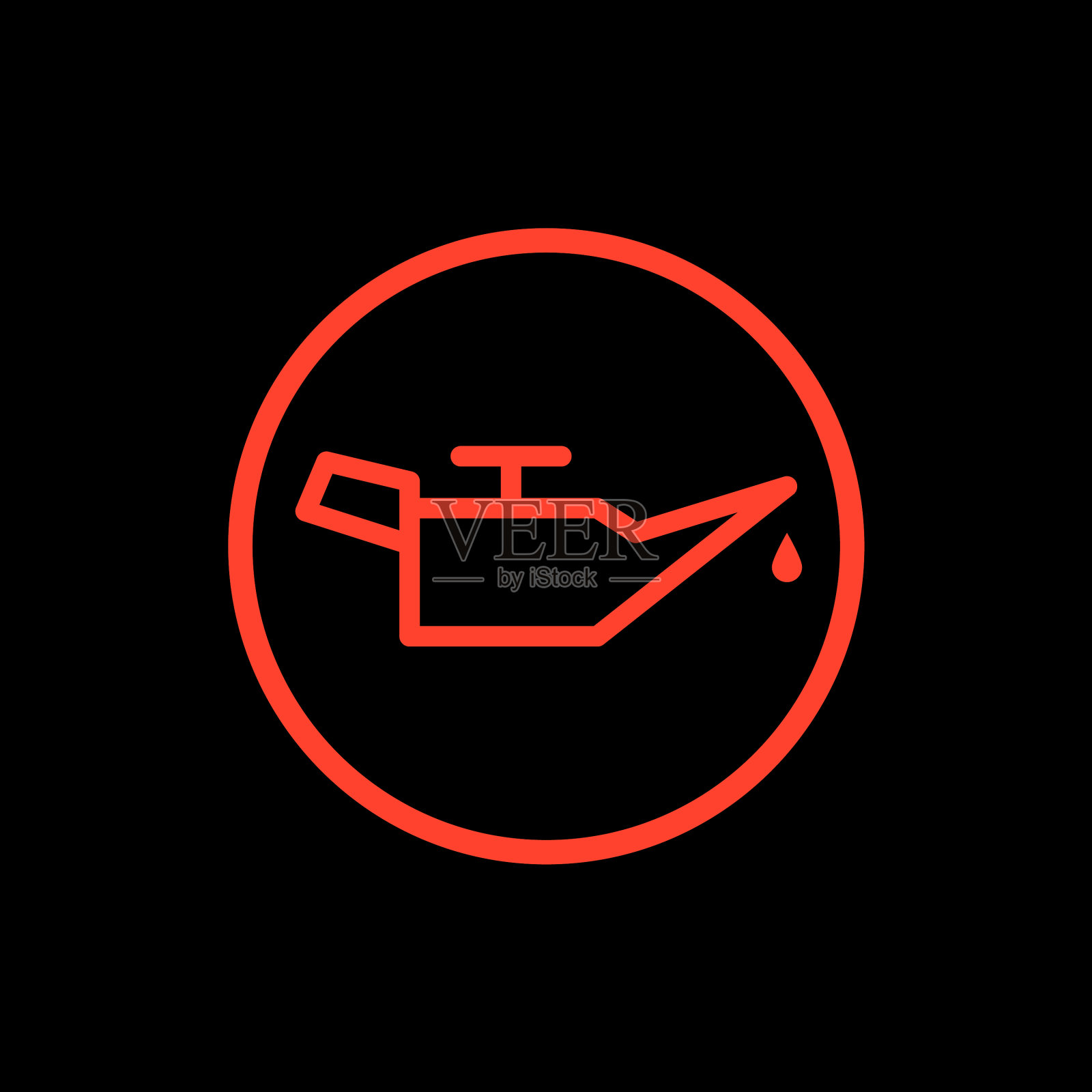 机油引擎检查汽车仪表盘标志图标汽车机油插画图片素材