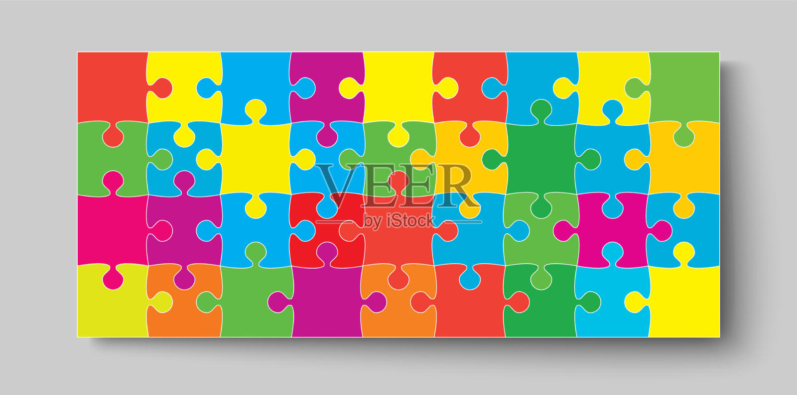 背景彩块拼图框拼图插画图片素材