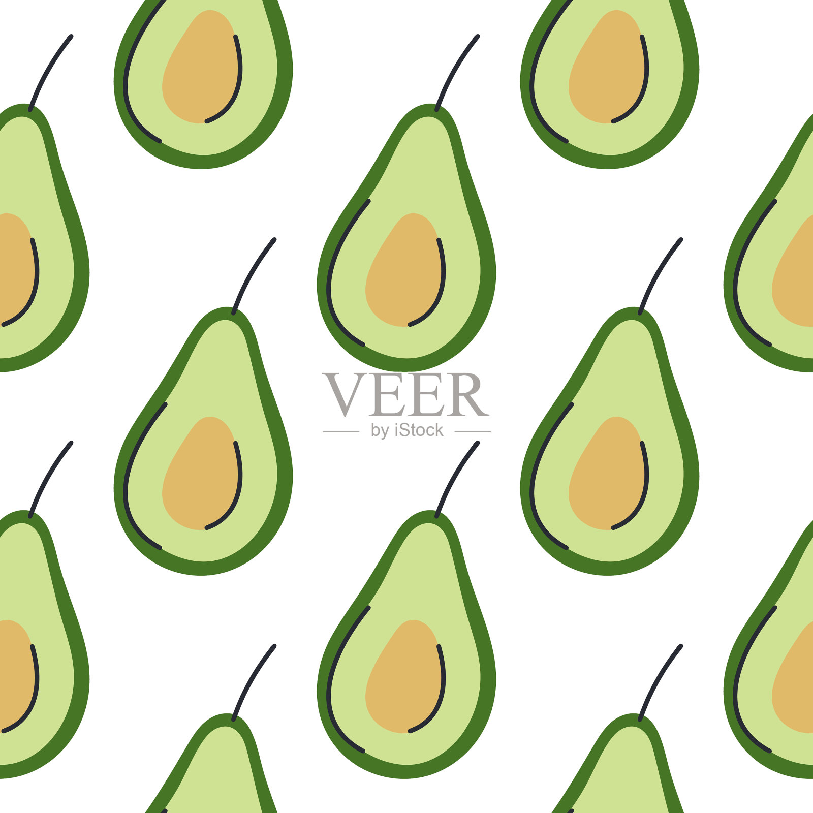 牛油果背景插画图片素材