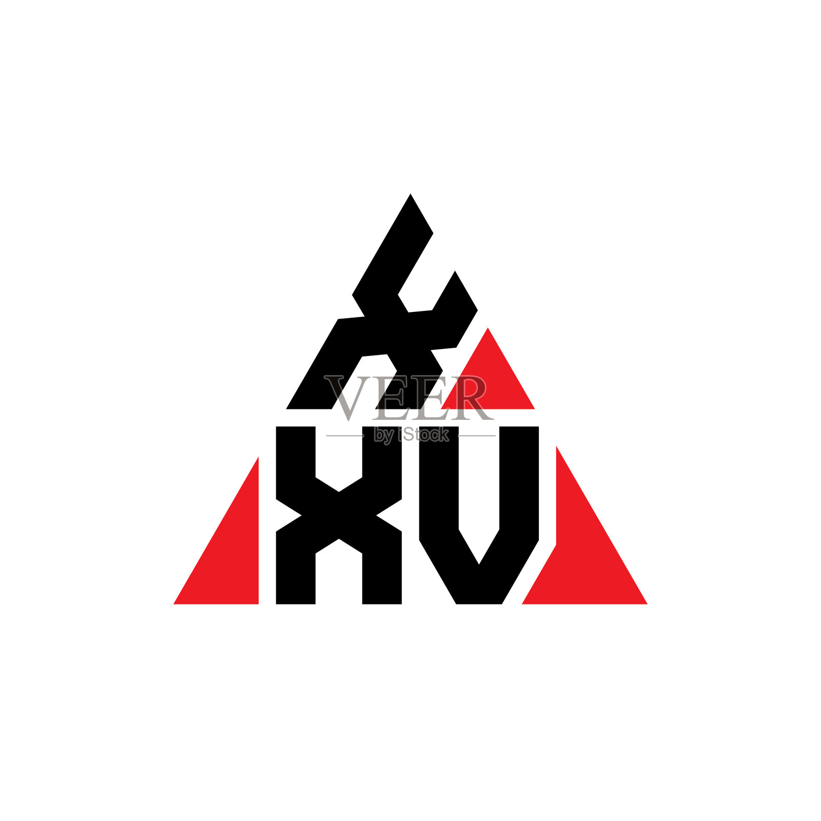 第XXV三角形字母标志设计用三角形插画图片素材