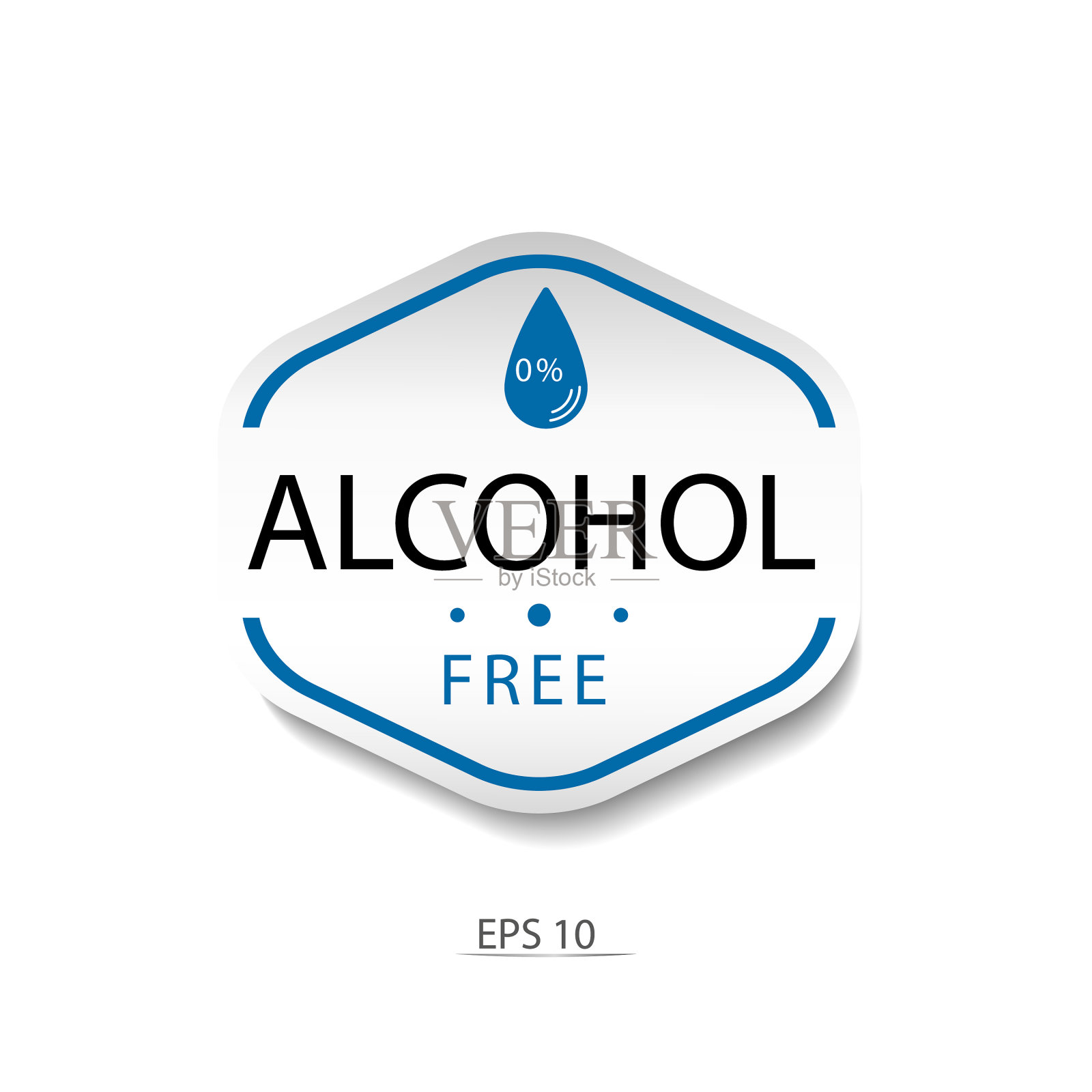 不含酒精的皮肤和身体护理贴纸插画图片素材