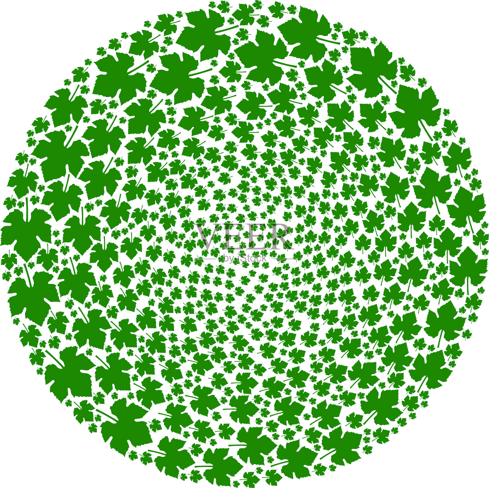 葡萄叶图标爆炸球形拼贴插画图片素材