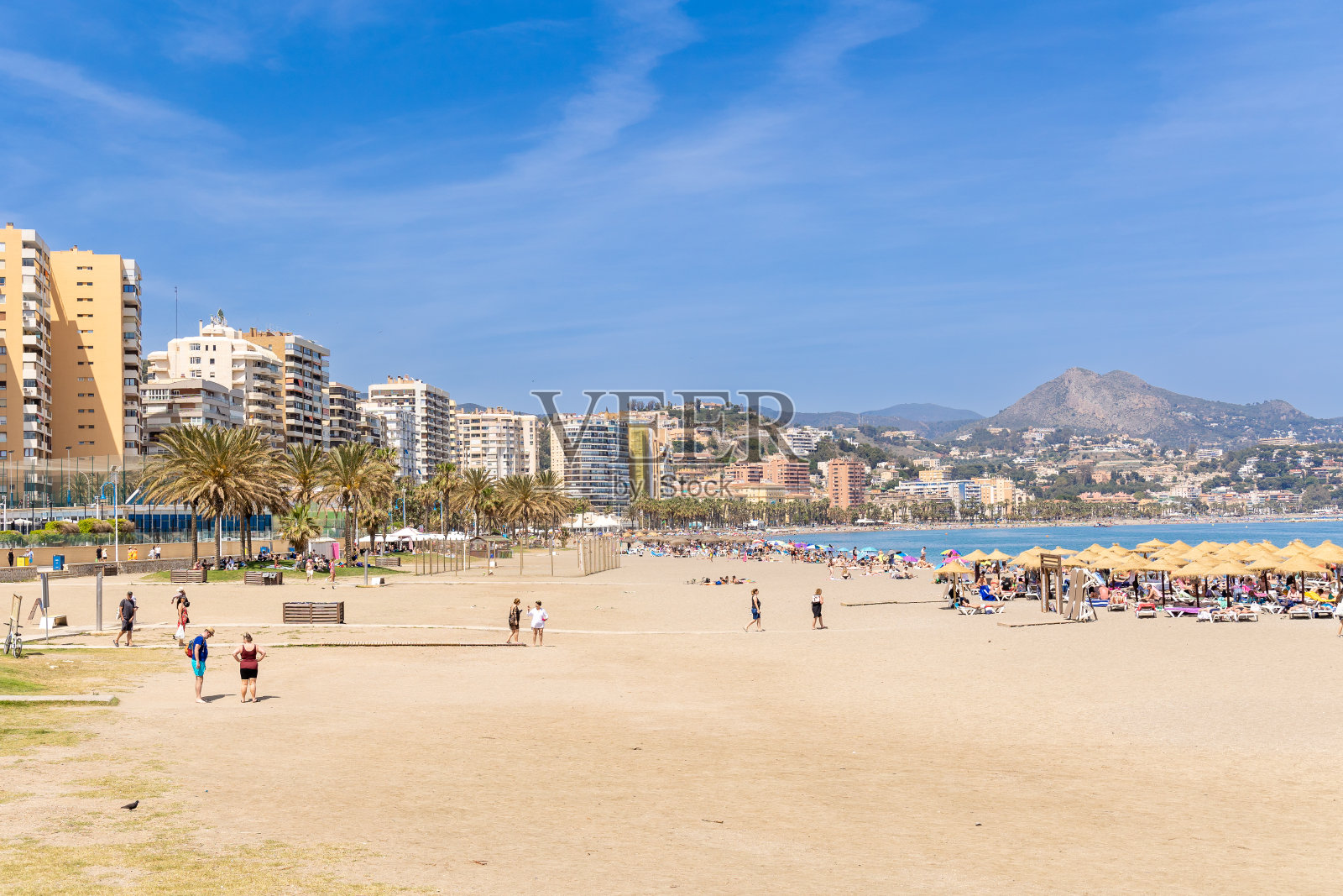 位于马拉加市历史中心的罗马剧院遗址照片摄影图片