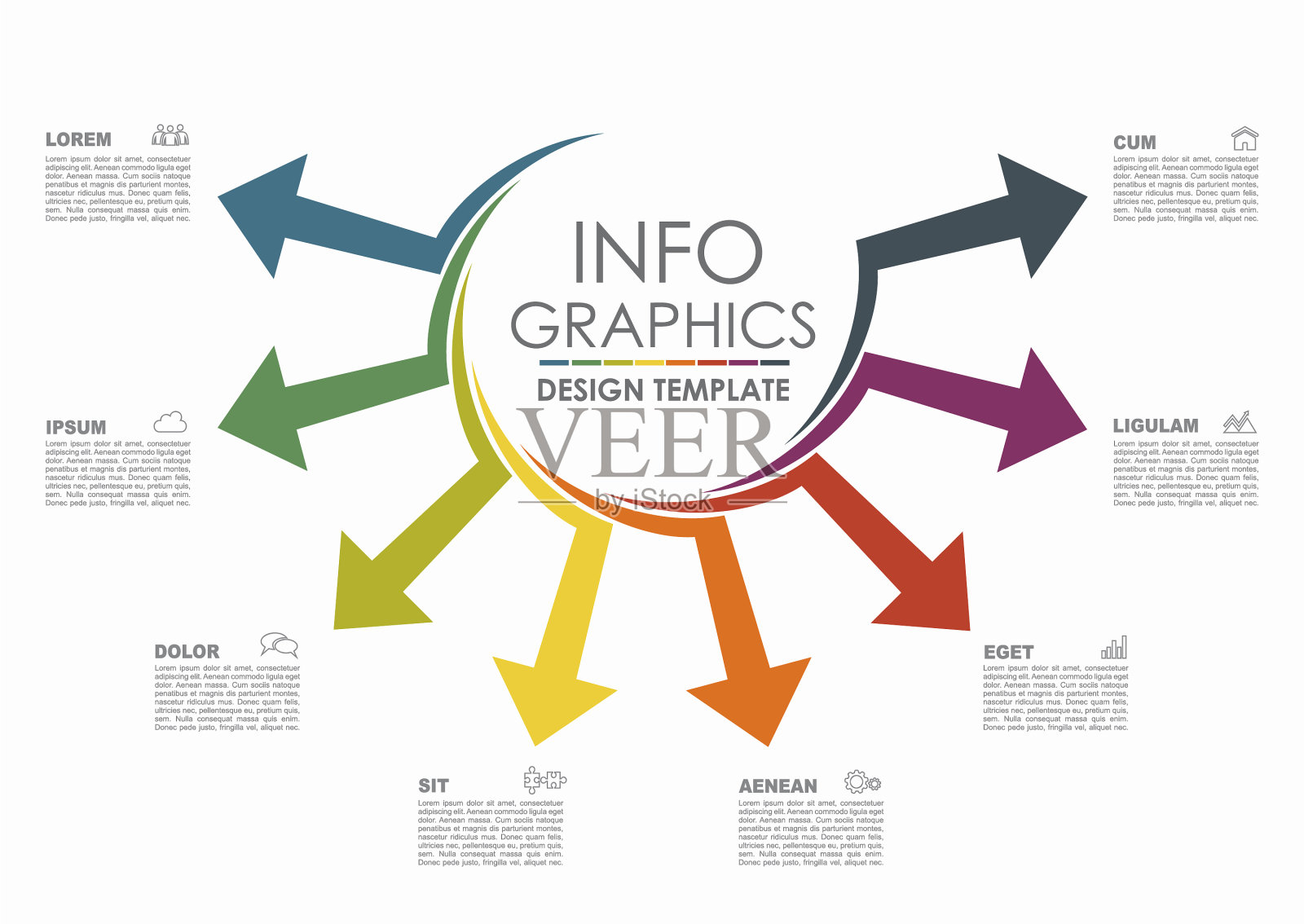 信息图表设计模板与地方为您插画图片素材