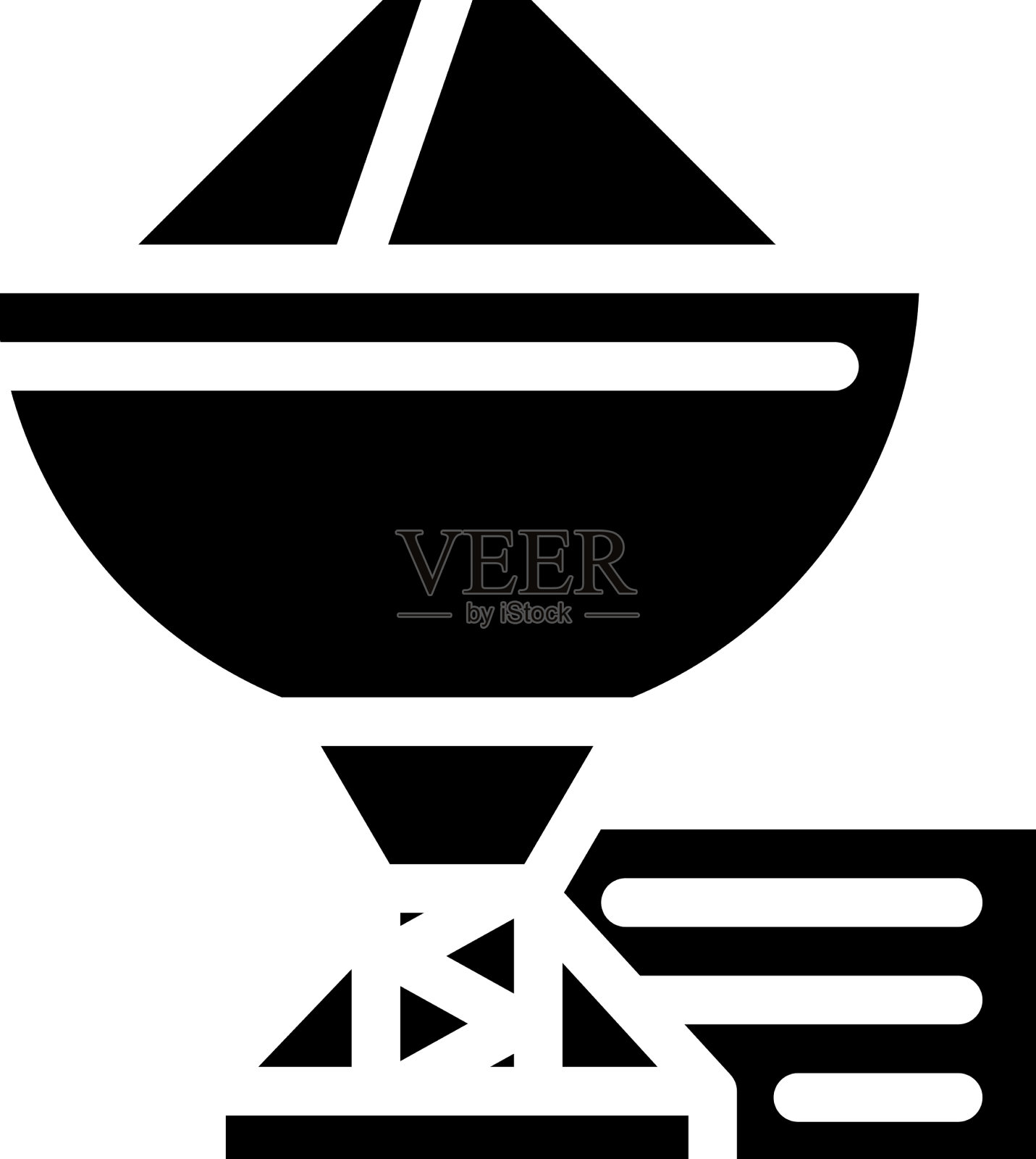 射电望远镜象形图标插画图片素材