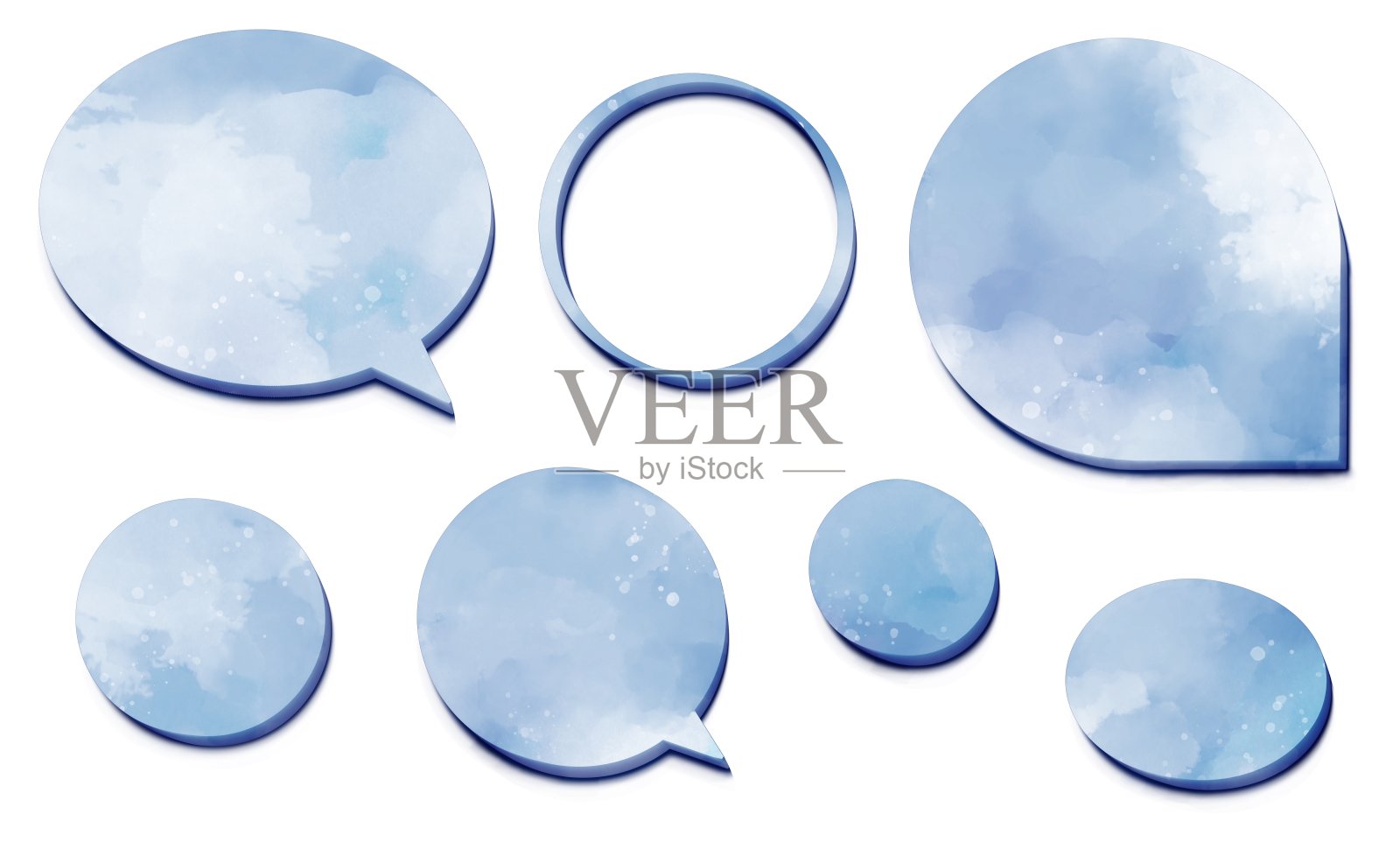 三维气球设置阴影光栅插画图片素材