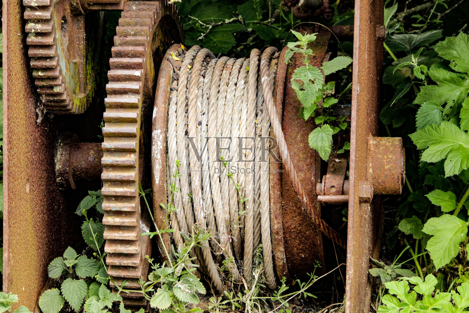 金属电缆绞车照片摄影图片