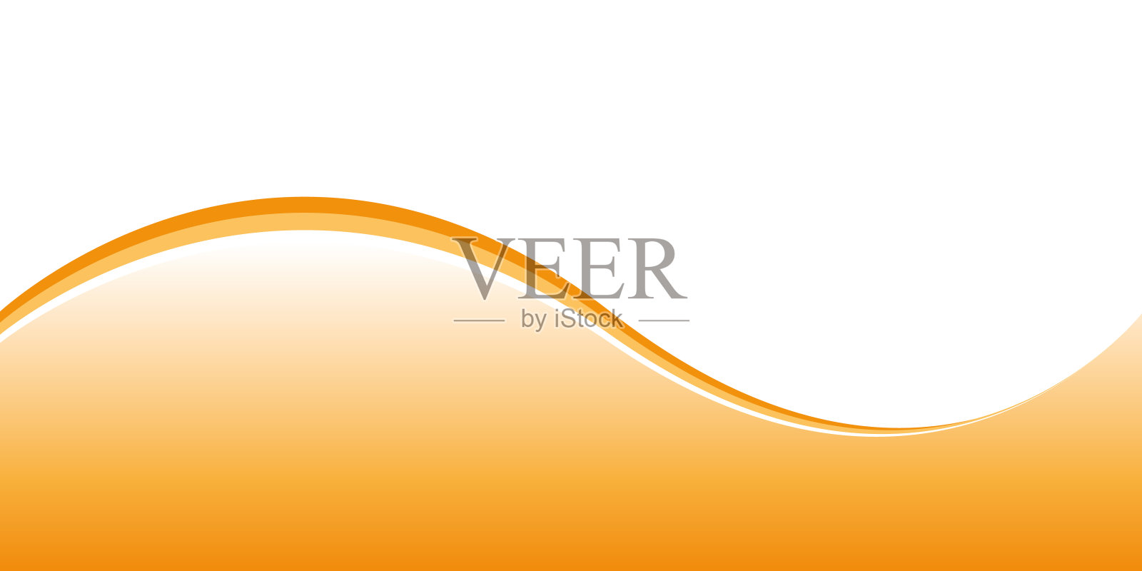 橙色旗帜。矢量设计模板。插画图片素材