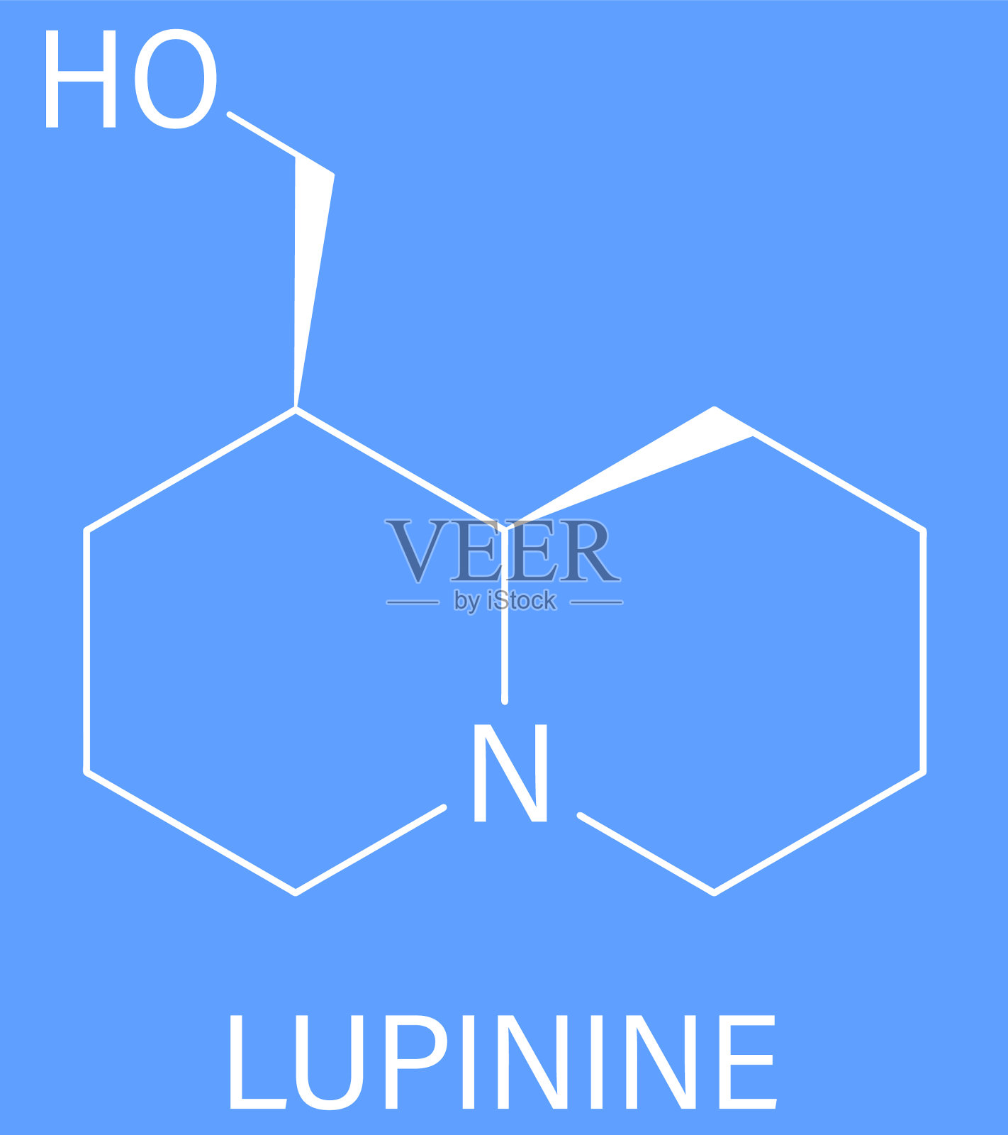 羽扇豆碱分子骨架配方插画图片素材
