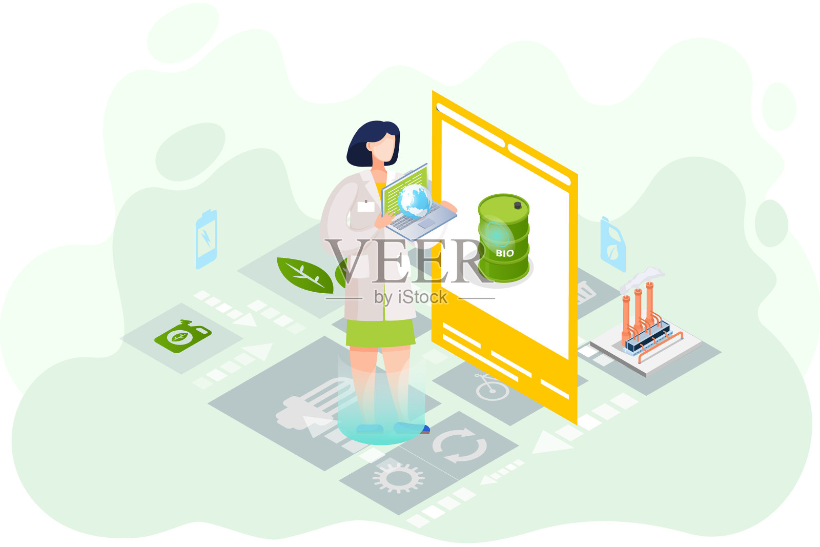 科学家创造环保燃料生物燃料设计元素图片