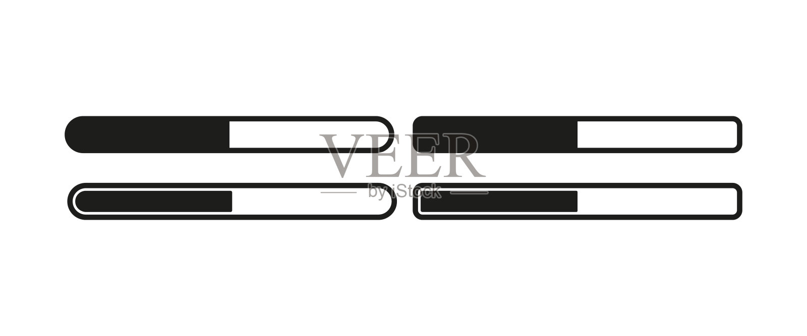 矢量图下载。文件下载，50%，互联网，加载图，下载箭头。加载的概念。矢量线图标的业务和广告图标素材