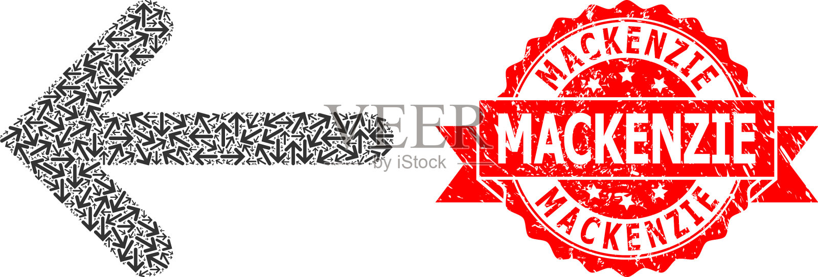 遇险，麦肯齐封印，递归左箭头插画图片素材