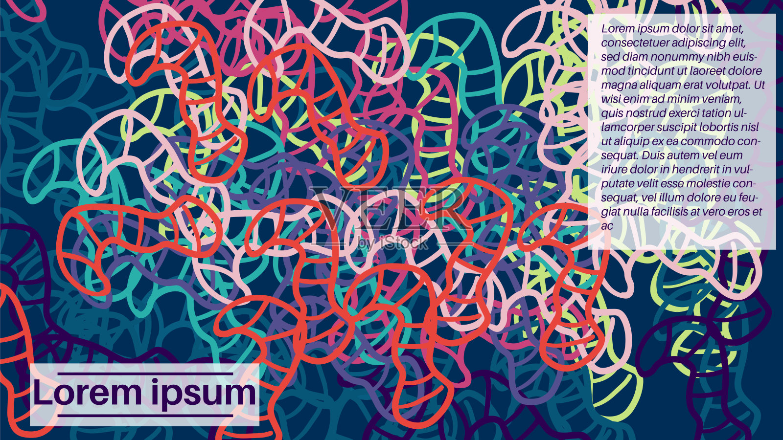 幻想凌乱涂鸦几何图形背景。文摘卡片插画图片素材