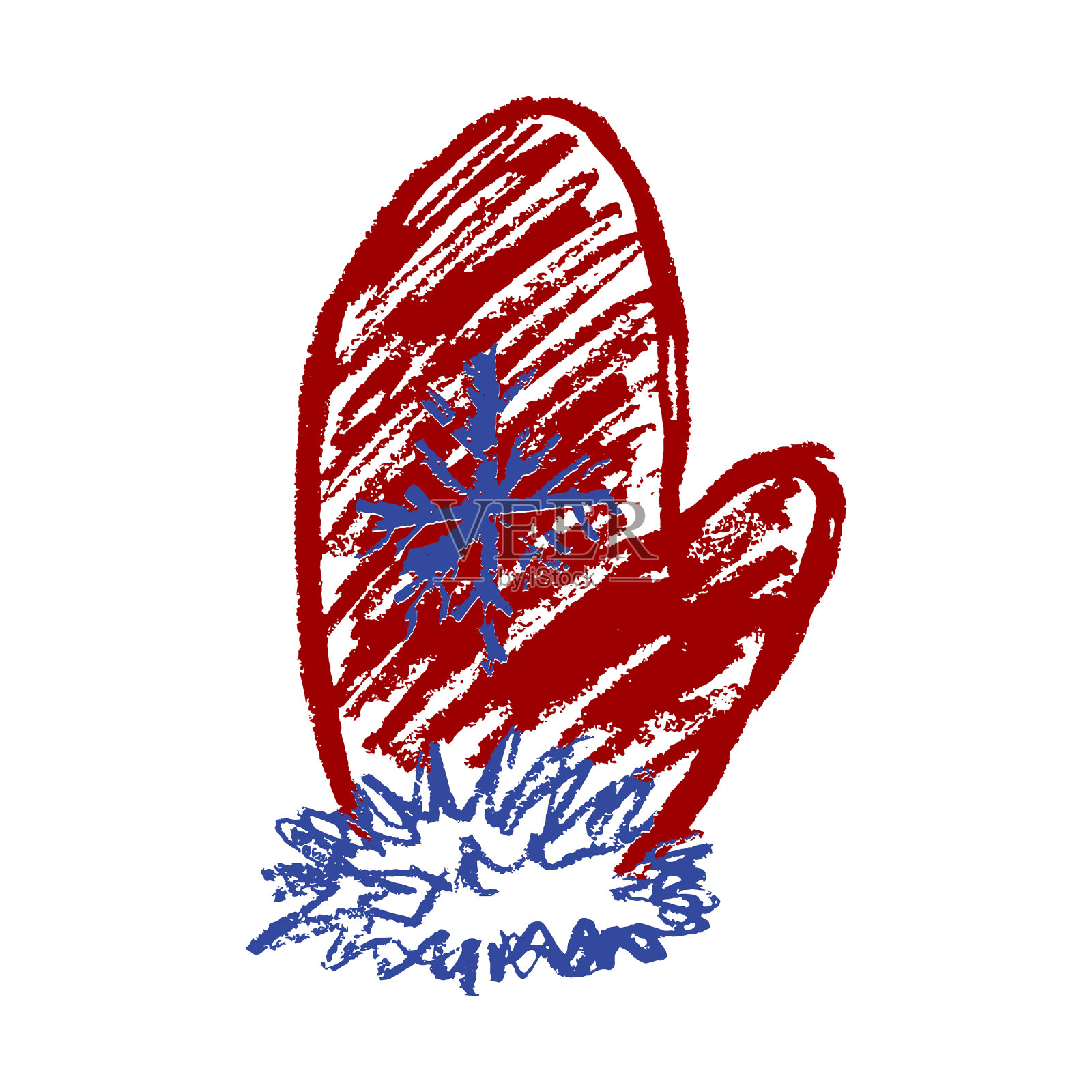 图标在手绘风格的蜡笔画设计元素图片