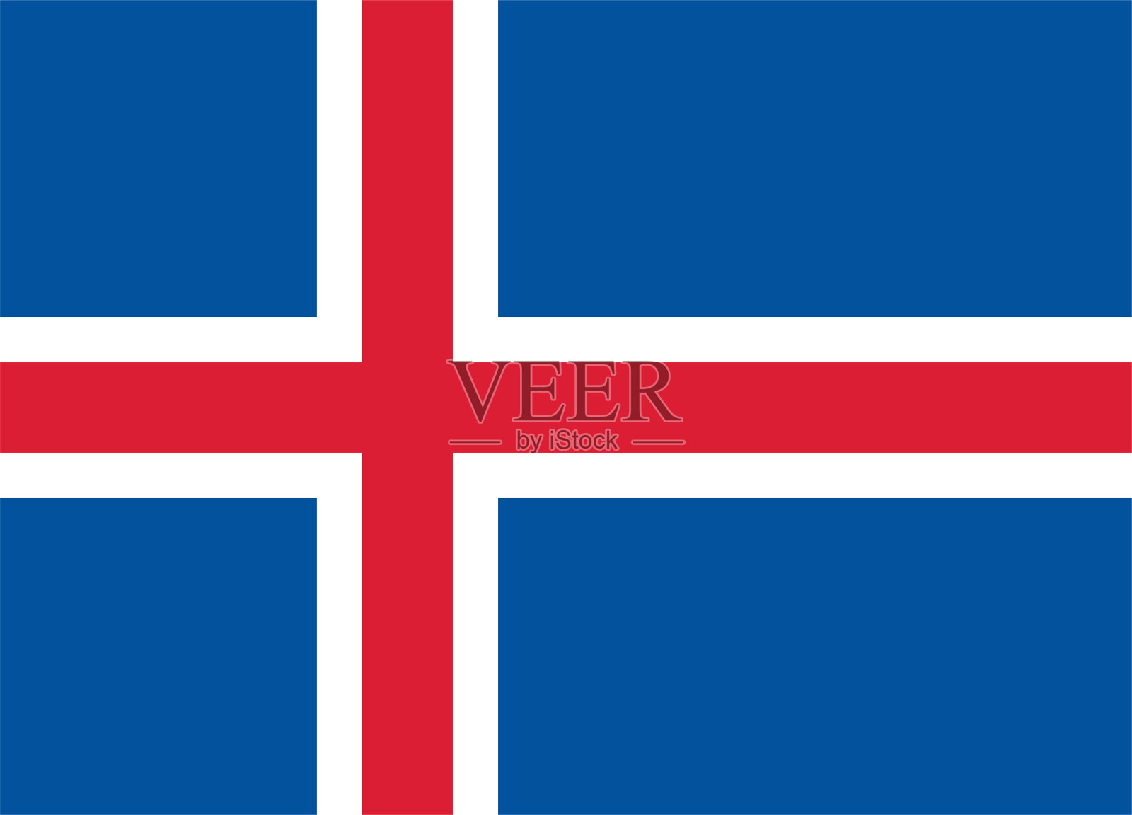 世界的国旗，冰岛插画图片素材