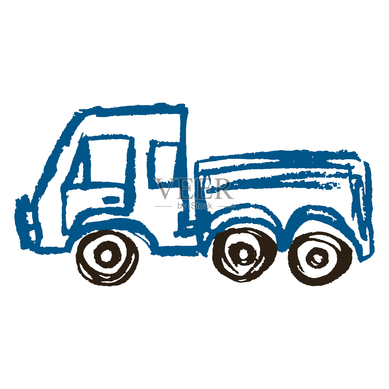 图标在手绘风格的蜡笔画设计元素图片