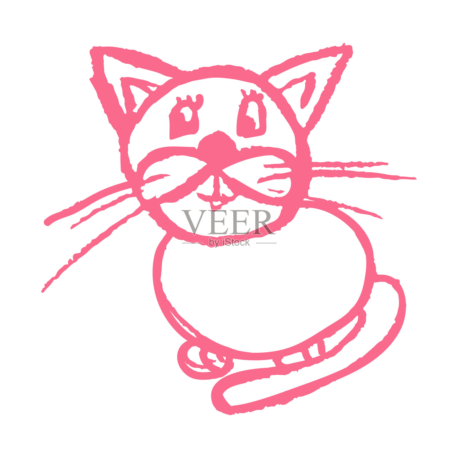 图标在手绘风格的蜡笔画设计元素图片