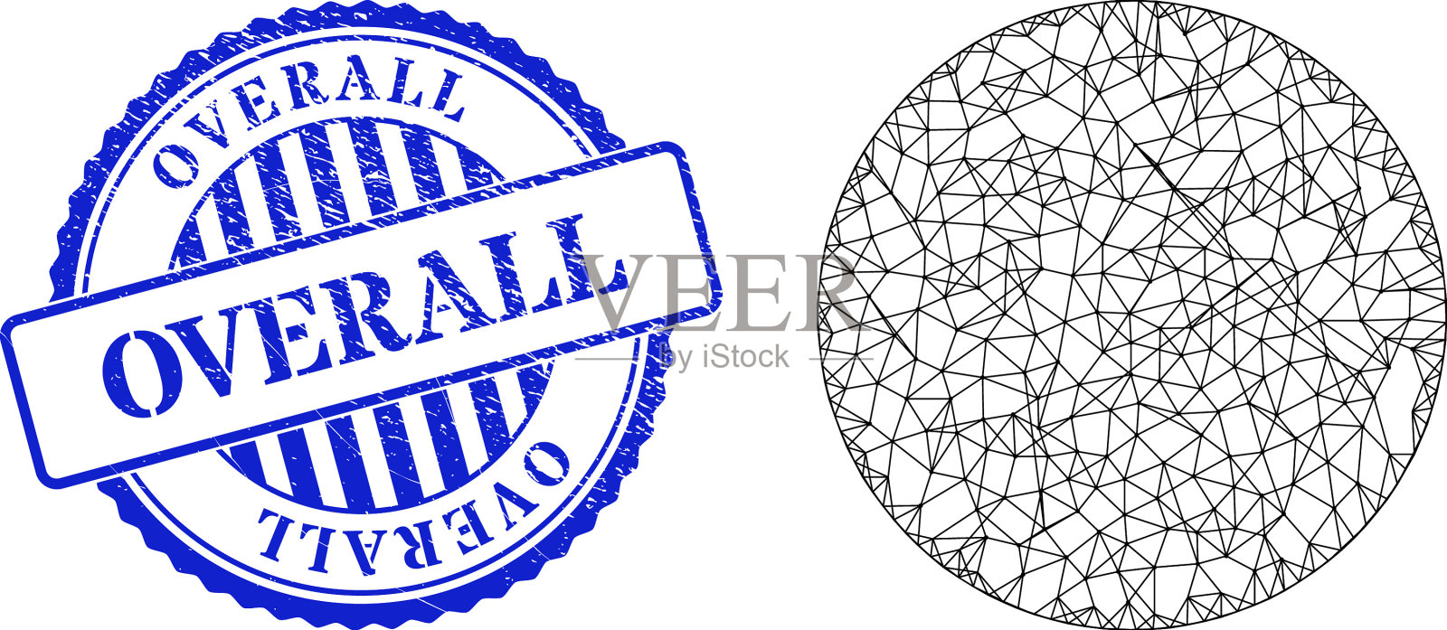 整体封条和网圈有划痕网孔插画图片素材