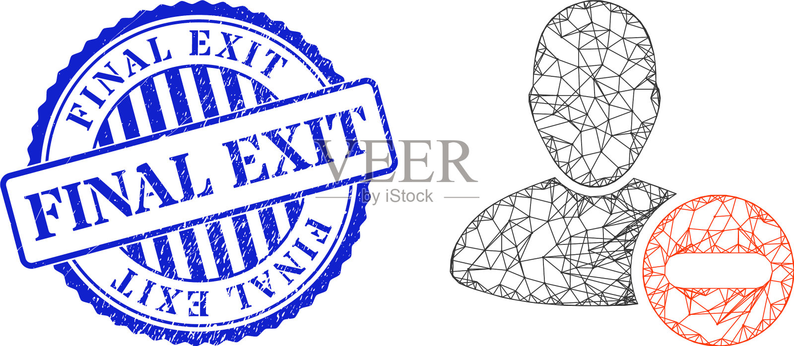 纹理最终退出印章和孵化删除用户插画图片素材