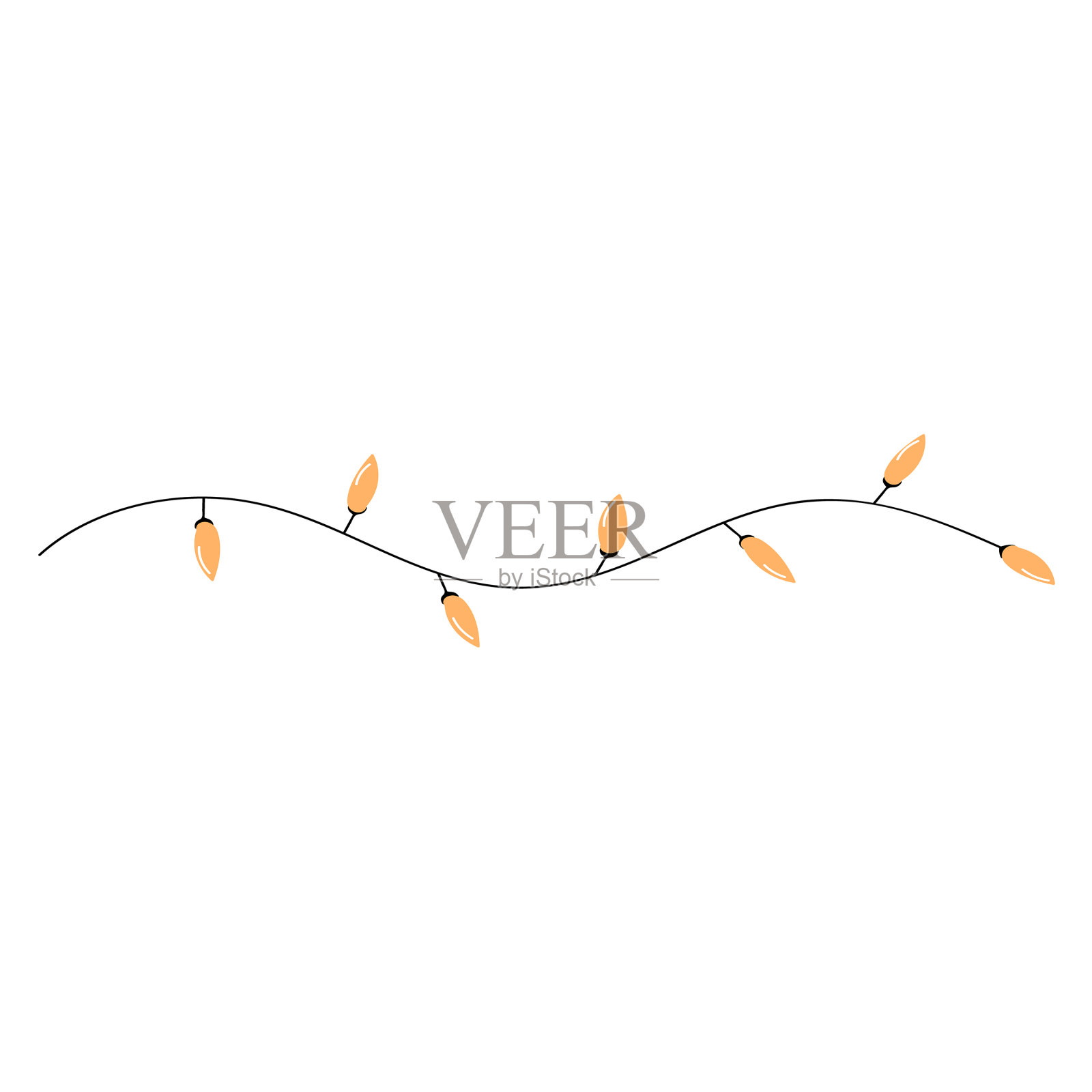 闪烁的灯光装饰设计元素图片