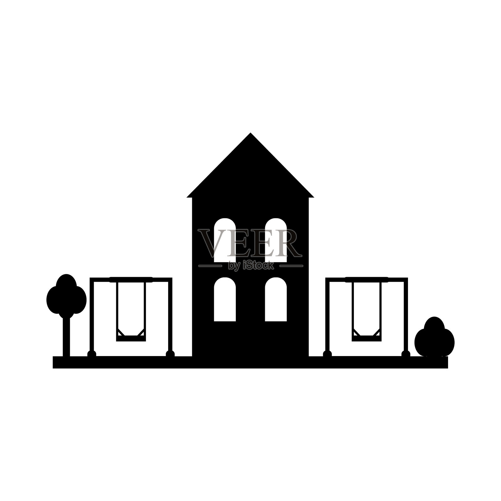 幼儿园儿童游乐场标志第十章插画图片素材