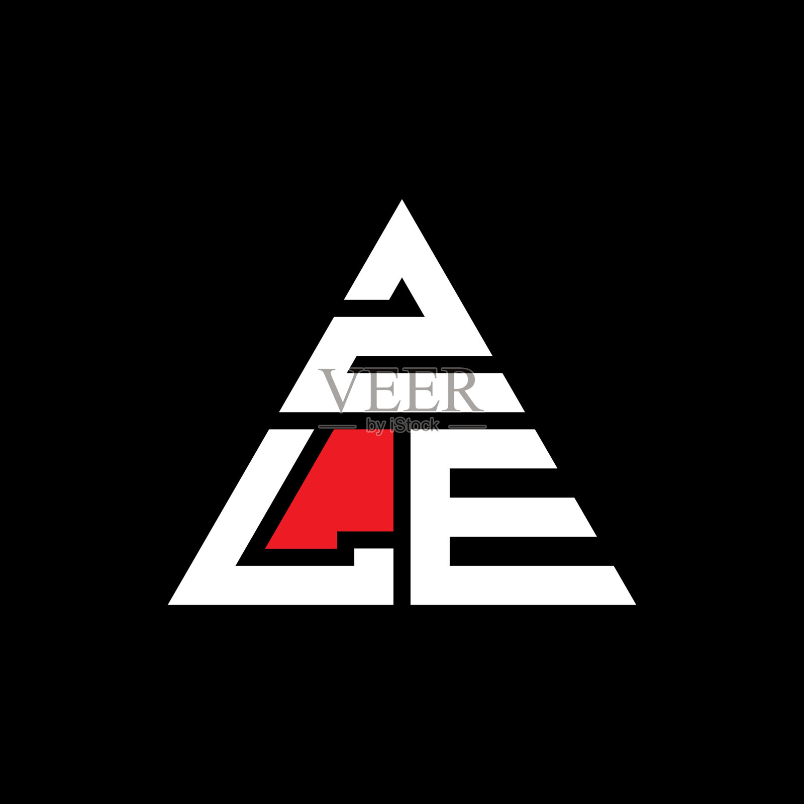 Zle三角形字母标志设计用三角形插画图片素材