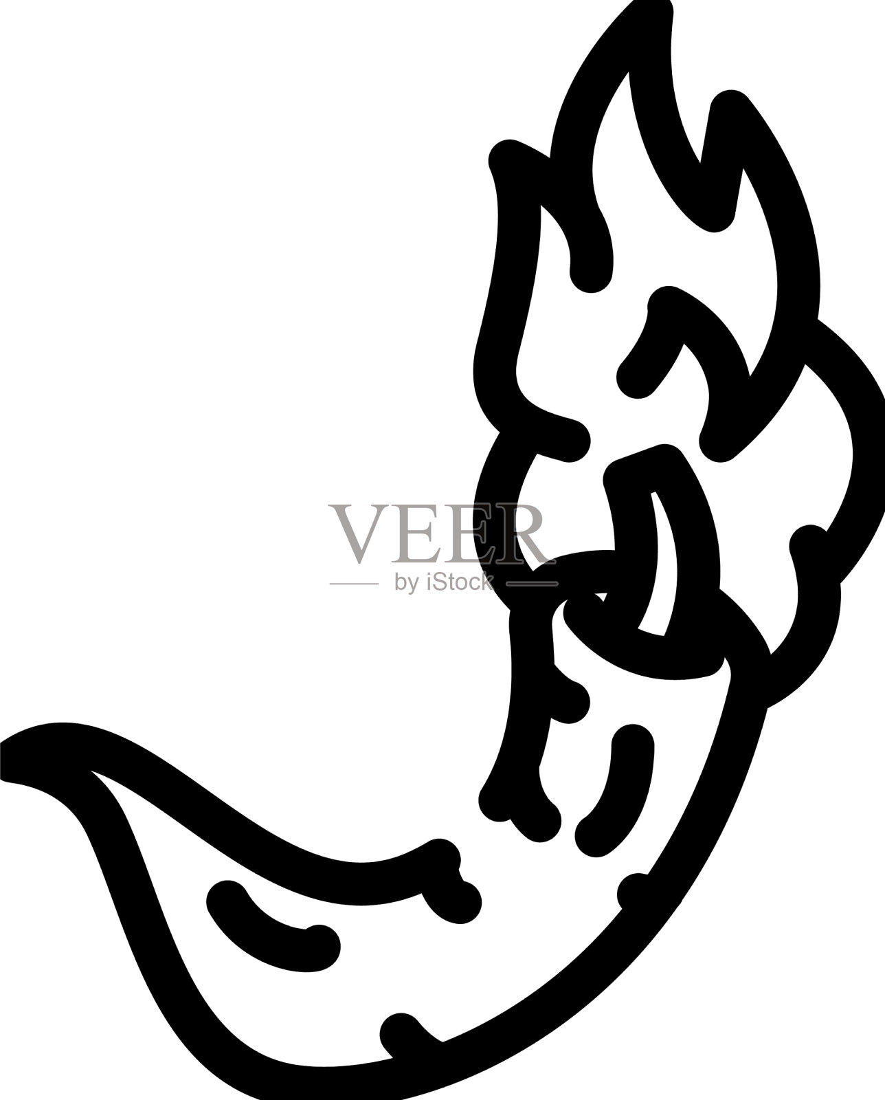 辣椒辣椒烧菜线图标设计元素图片