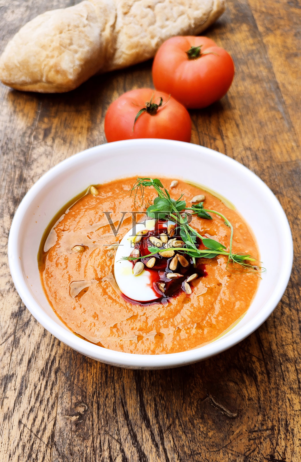 西班牙冷汤照片摄影图片