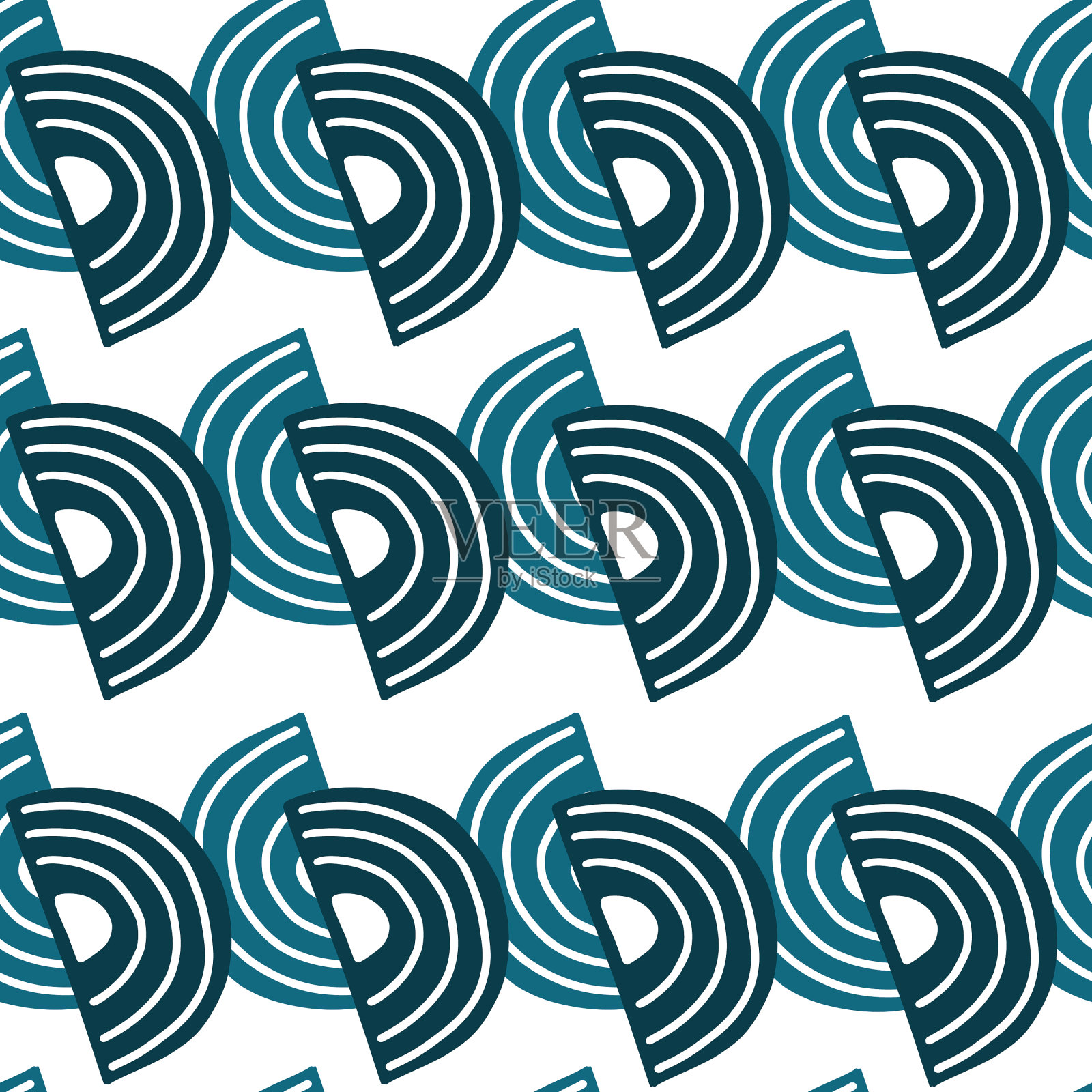 白色背景上的抽象无缝图案插画图片素材