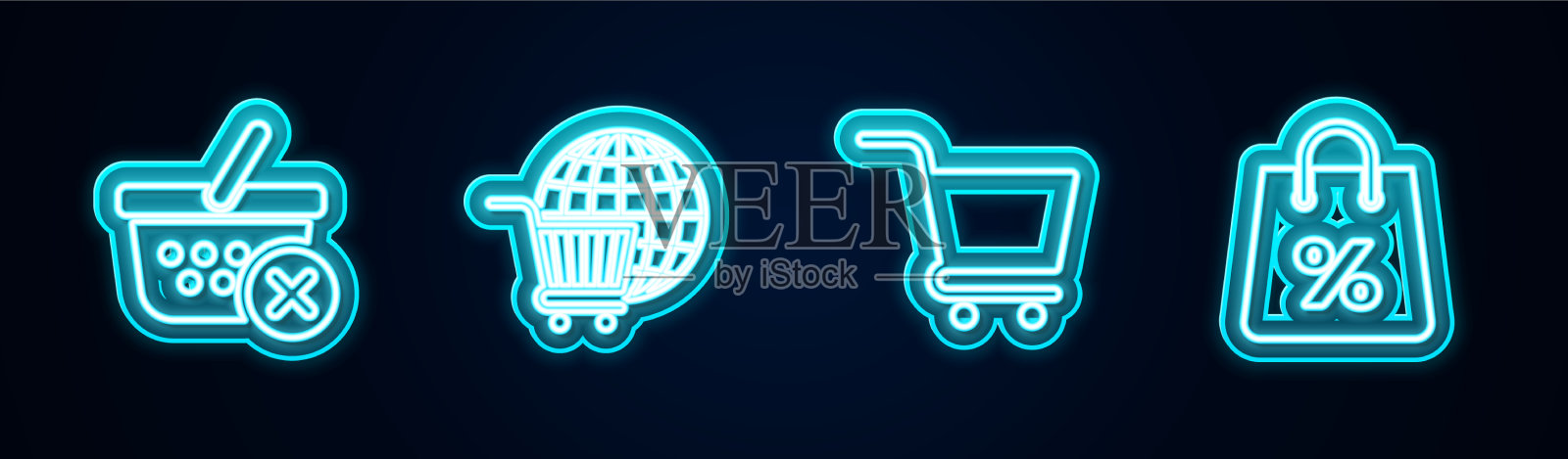 定线移除购物篮购物车插画图片素材