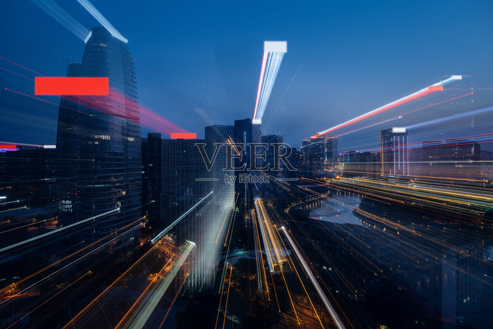 夕阳下的现代住宅照片摄影图片