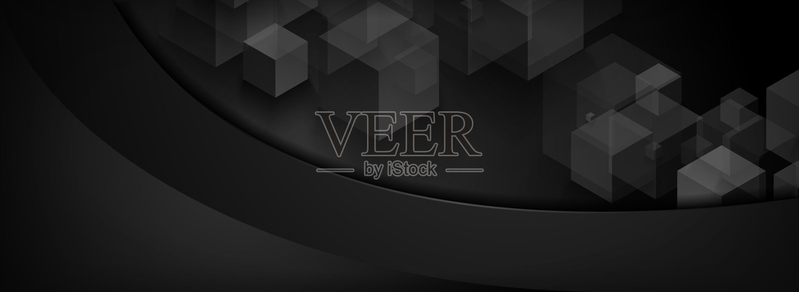 摘要黑色背景与数字相结合插画图片素材