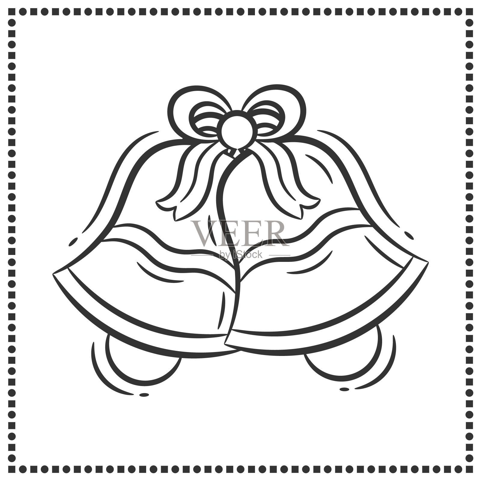 可打印可爱绘图钟草图着色插画图片素材