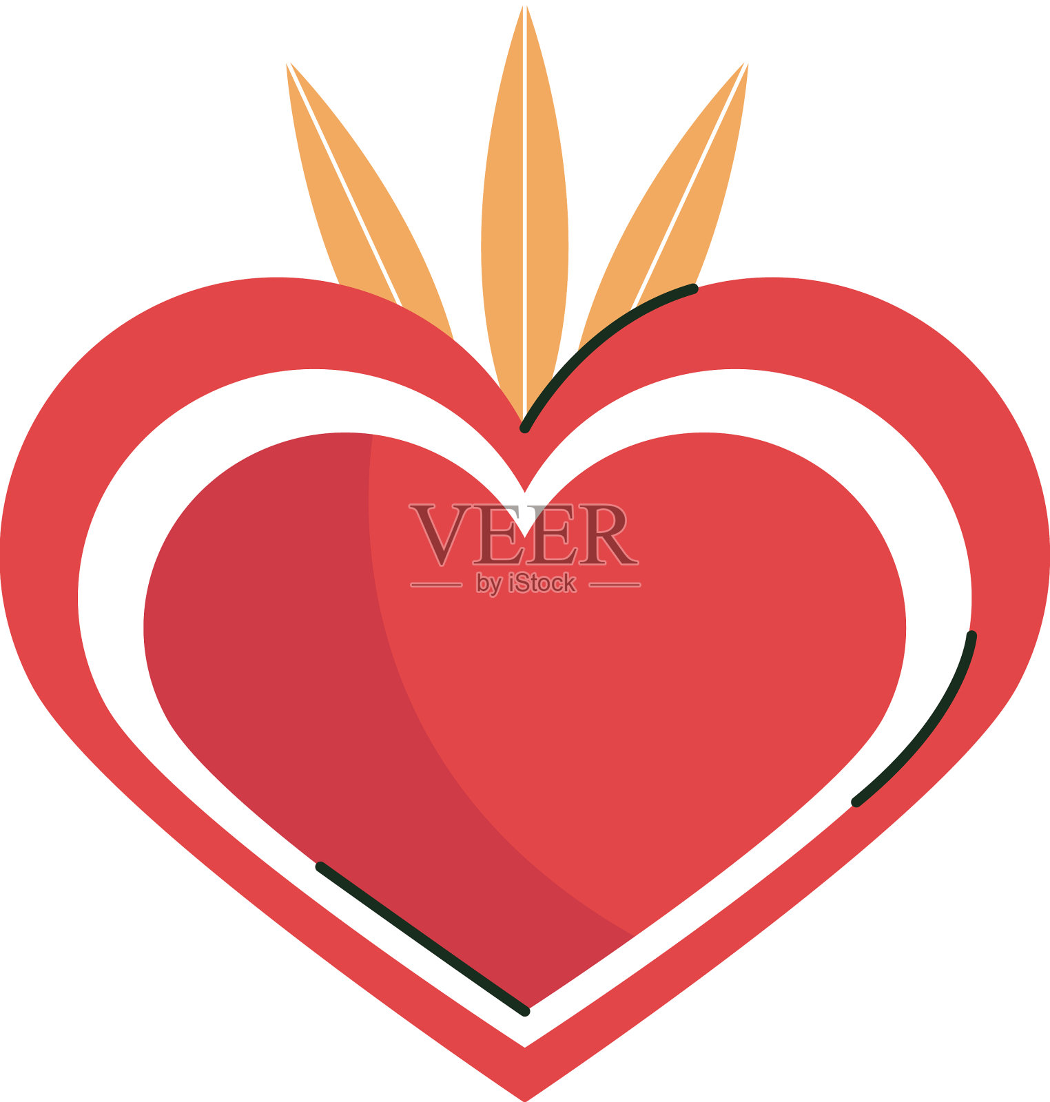 浪漫的心的爱设计元素图片