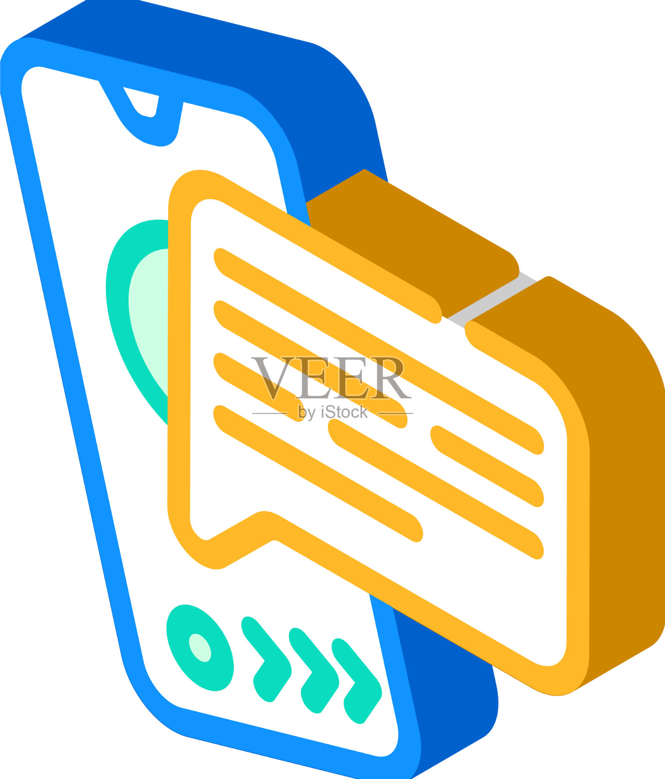 呼叫通信等距图标图标素材