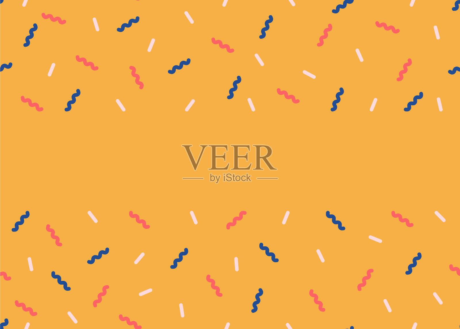 带拷贝空间的五彩纸屑背景插画图片素材