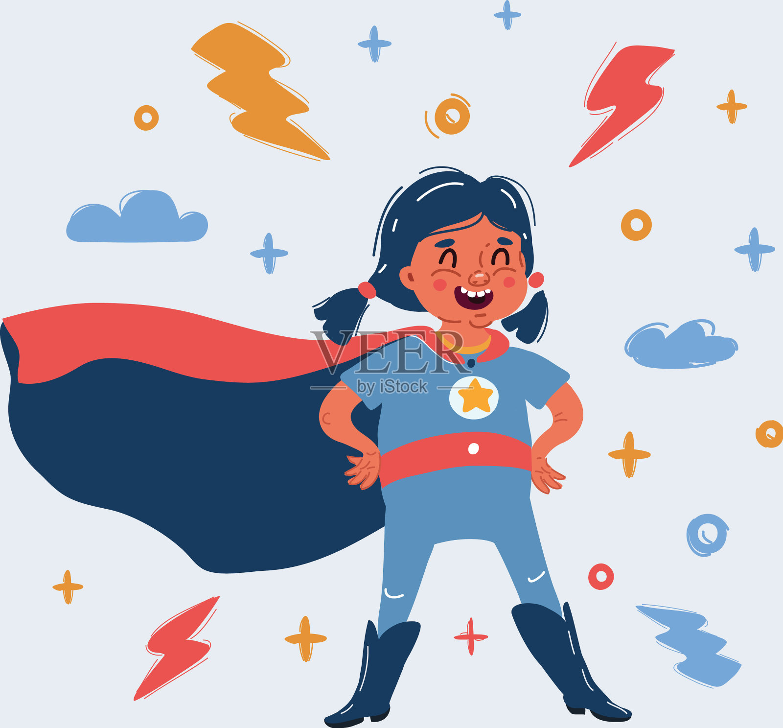 超级英雄的插画图片素材