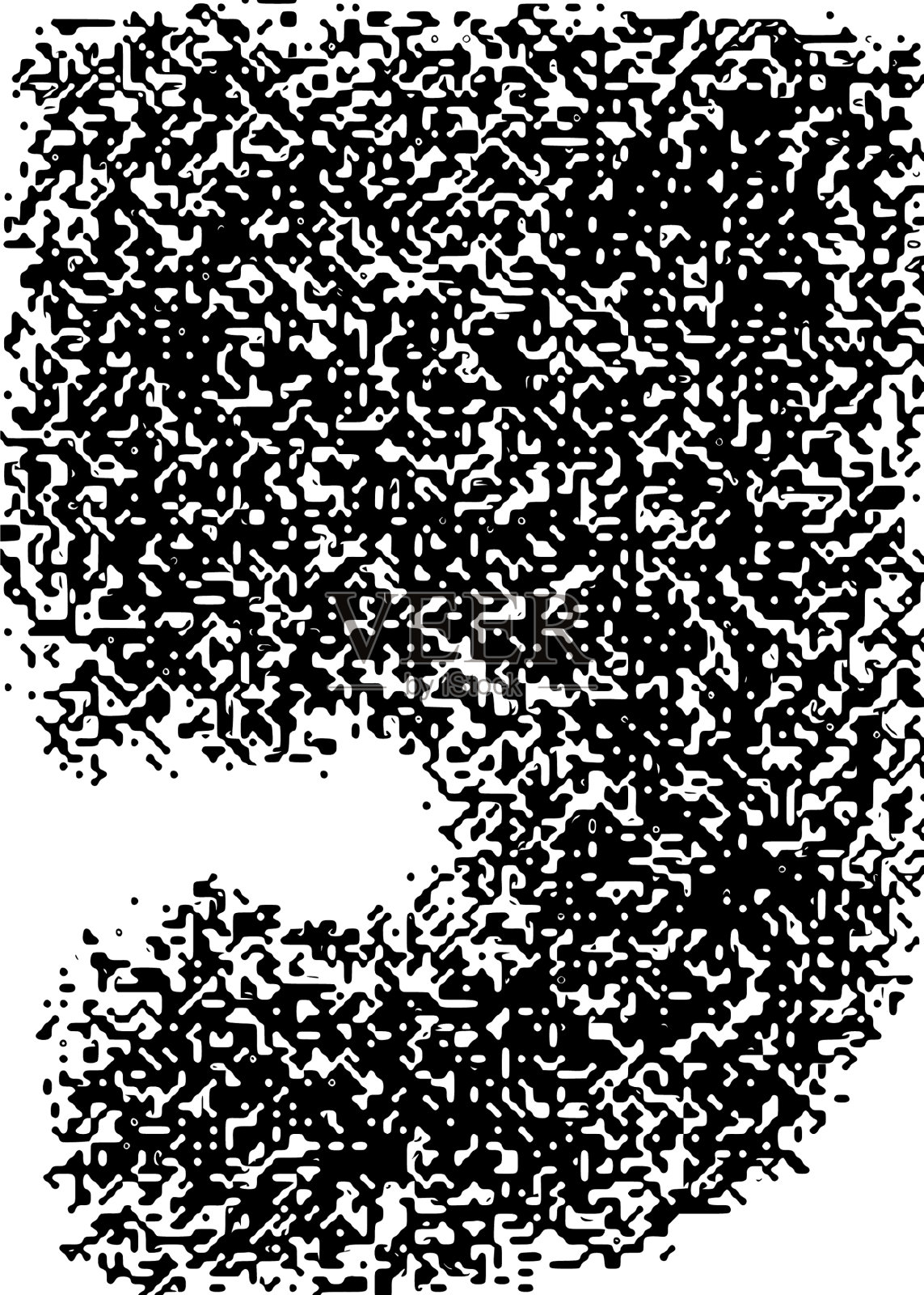 白色的微粒组成的逗号设计元素图片