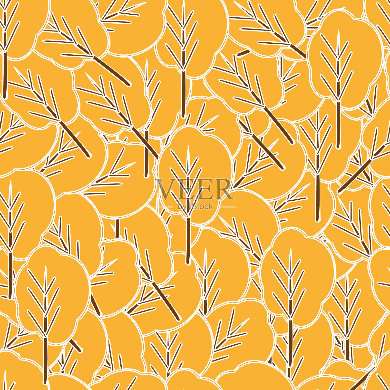 抽象树插画图片素材