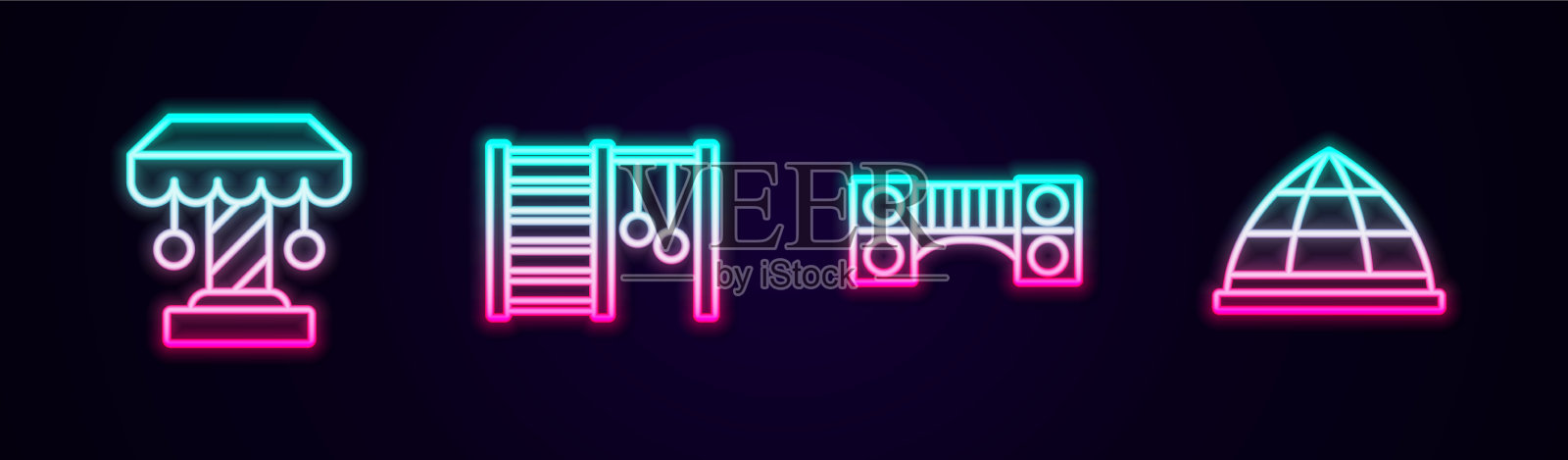 设线吸引旋转木马瑞典墙图标素材