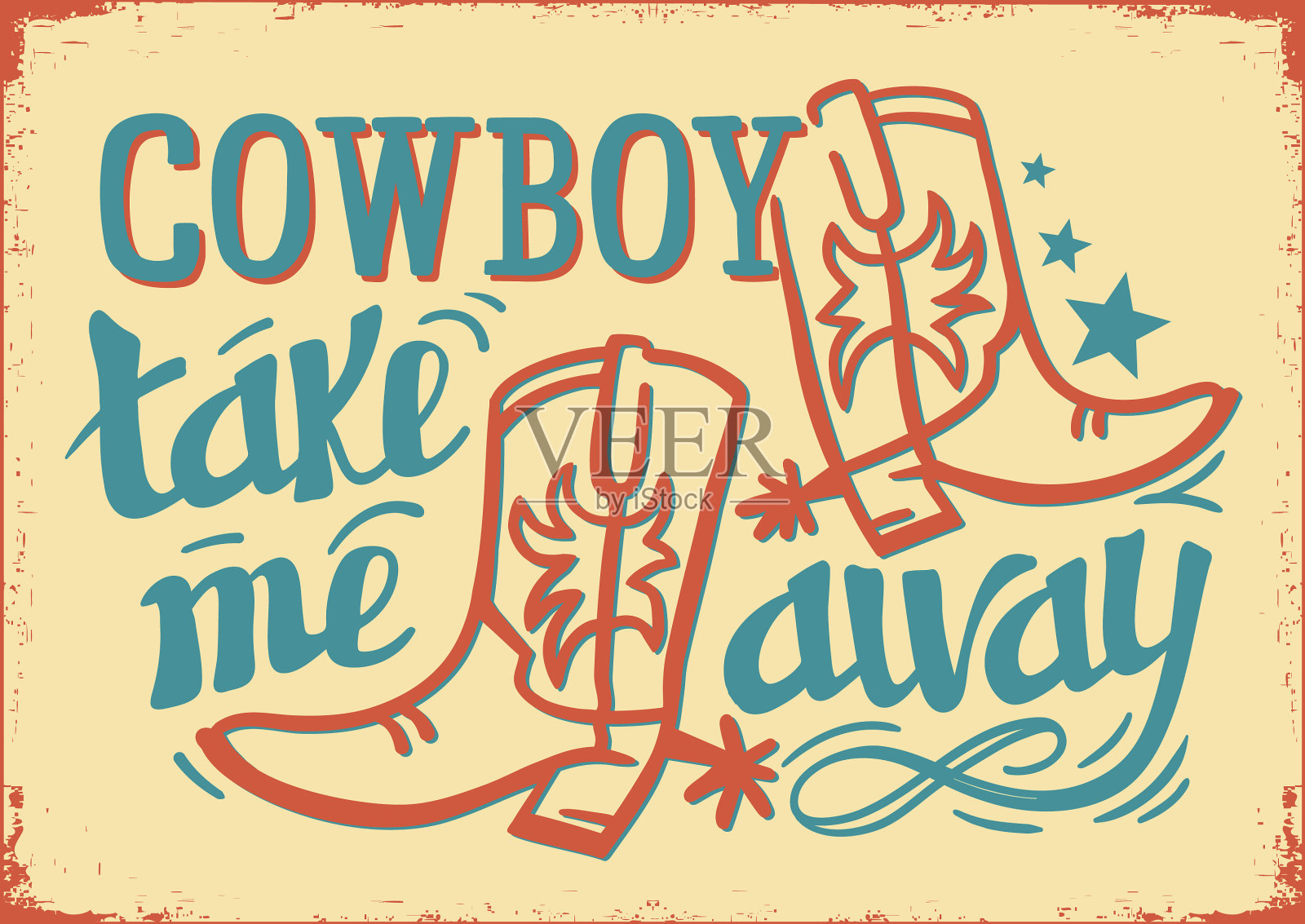 牛郎带我离开文字书法上的字插画图片素材