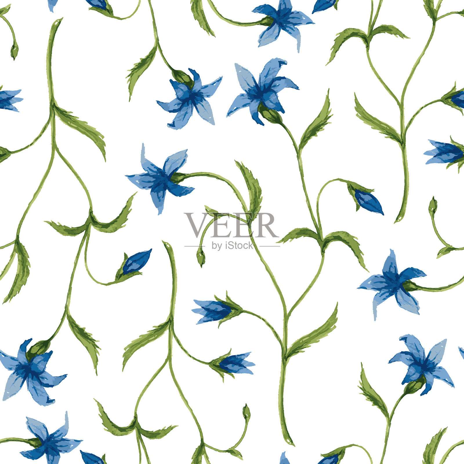 无缝背景从水彩画插画图片素材