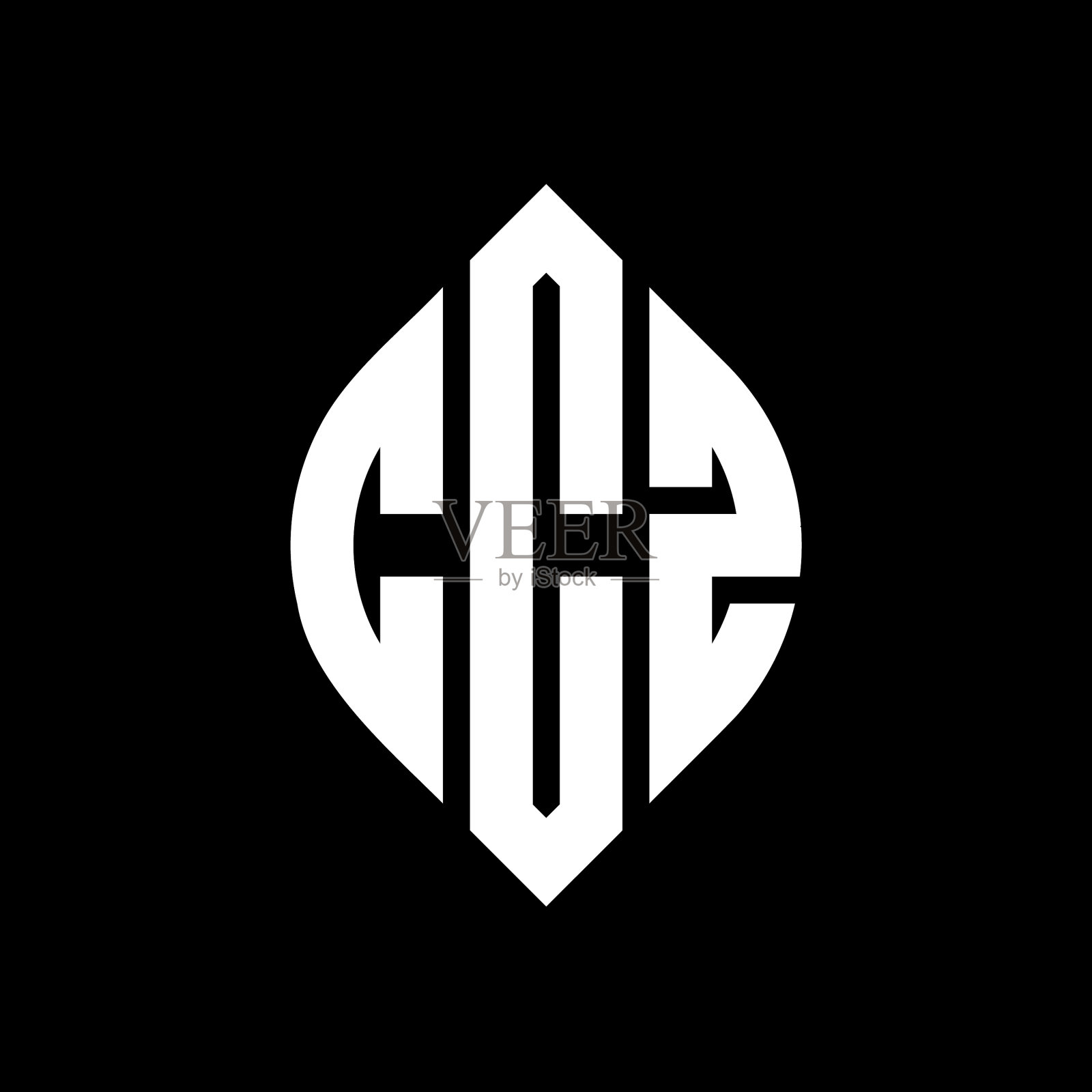 CCZ圆形字母标志设计用圆形和插画图片素材