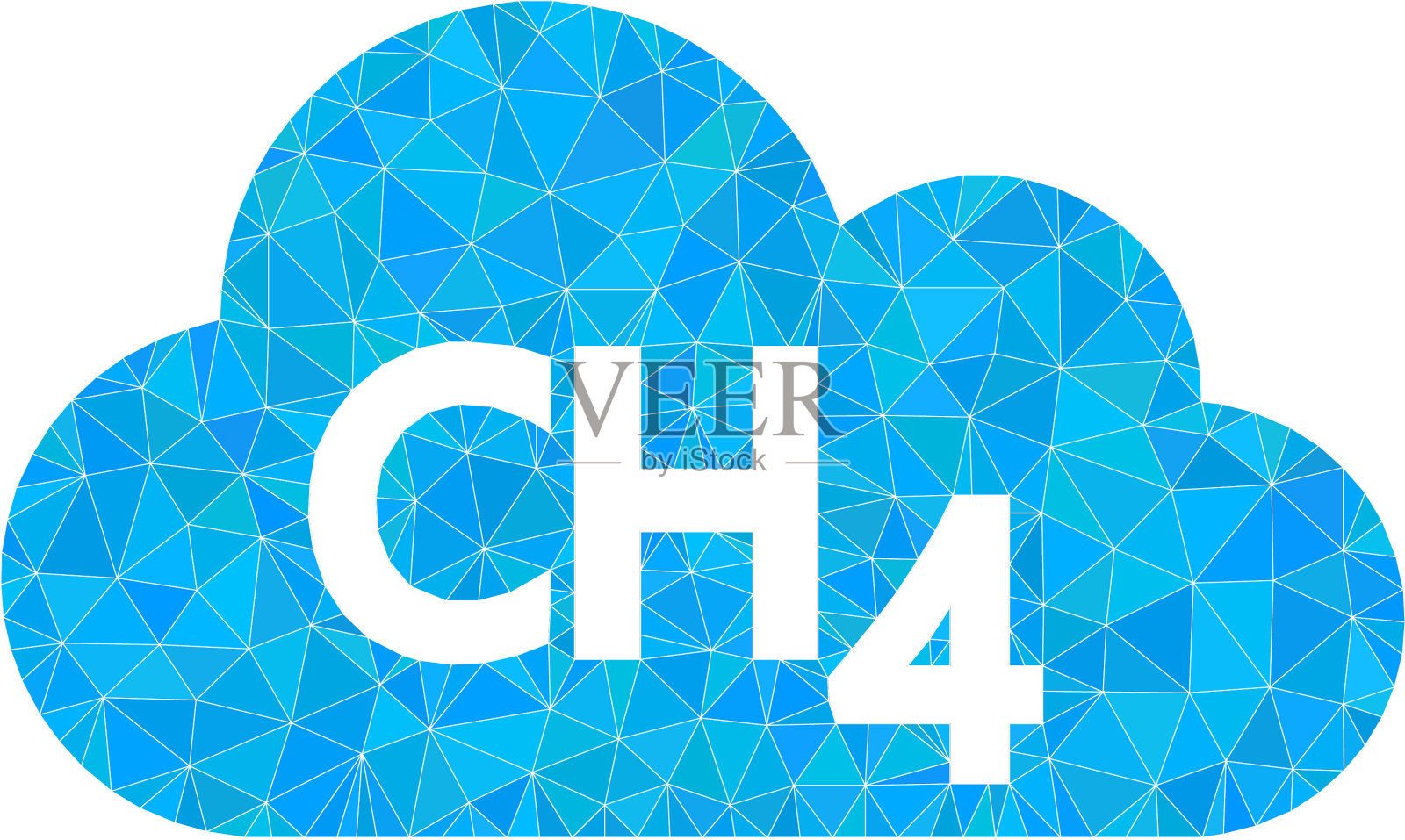 甲烷气体多边形图标设计元素图片