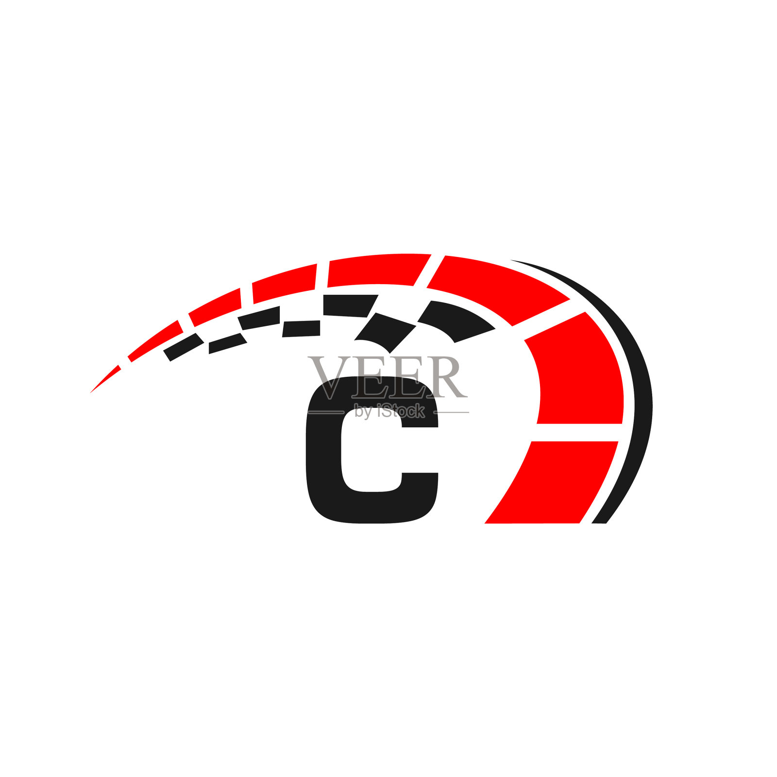 跑车标志上字母c速度概念车插画图片素材