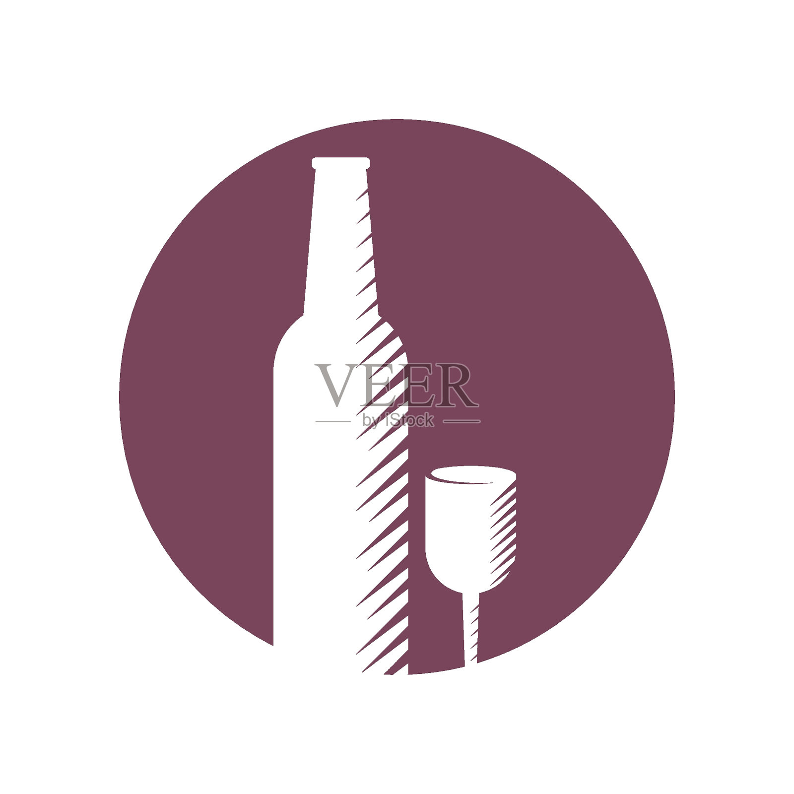 葡萄酒的标志说明插画图片素材