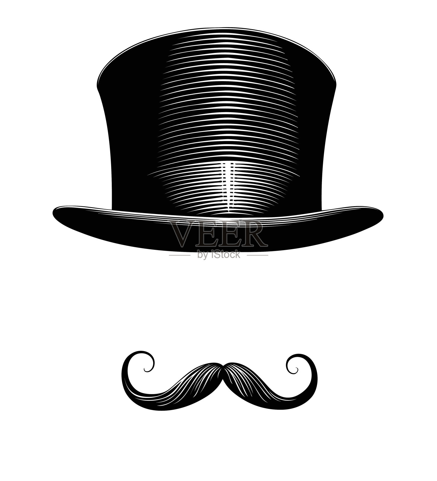 绅士。可编辑的手绘插图。向量的雕刻。8每股收益插画图片素材