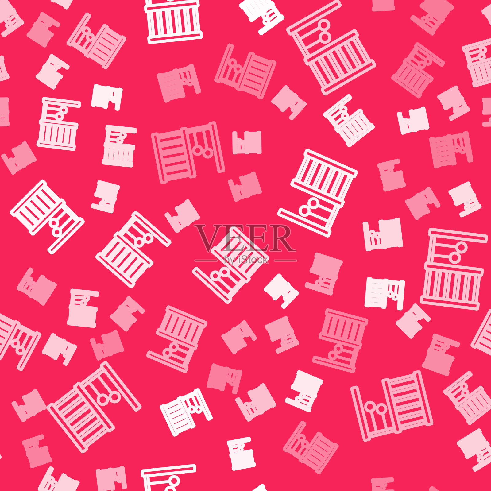 白线木制瑞典墙图标孤立插画图片素材