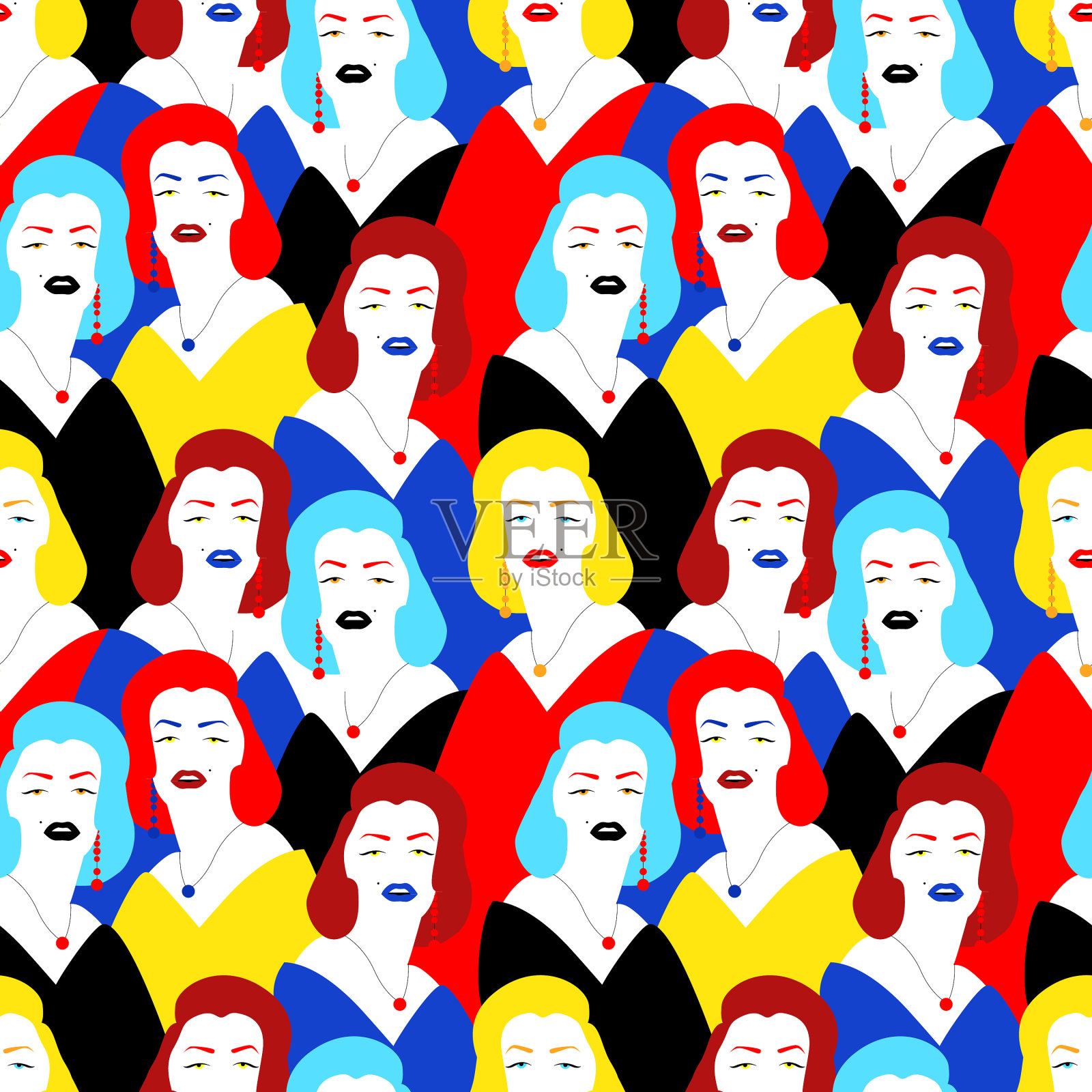 无缝的魅力模式插画图片素材